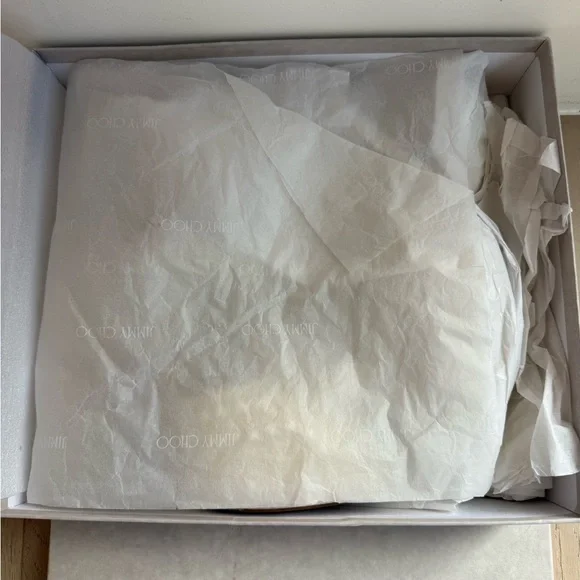 JIMMY CHOO White Satin Pearl Bridal SACARIA 120 Platform Heels 39/8, In Box, A++ - Picture 14 of 16